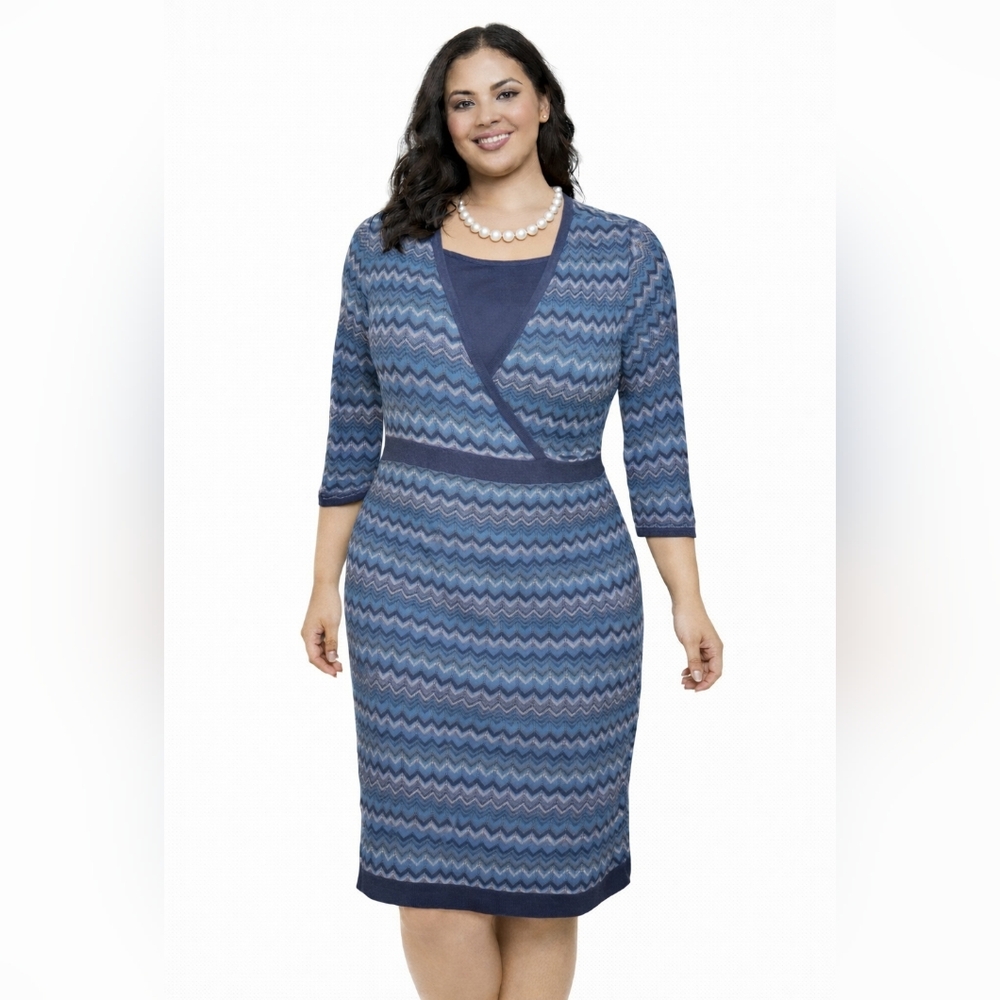 Lane Bryant Fit and Flare Knit Sweater Dress Women's Plus Size 14/16